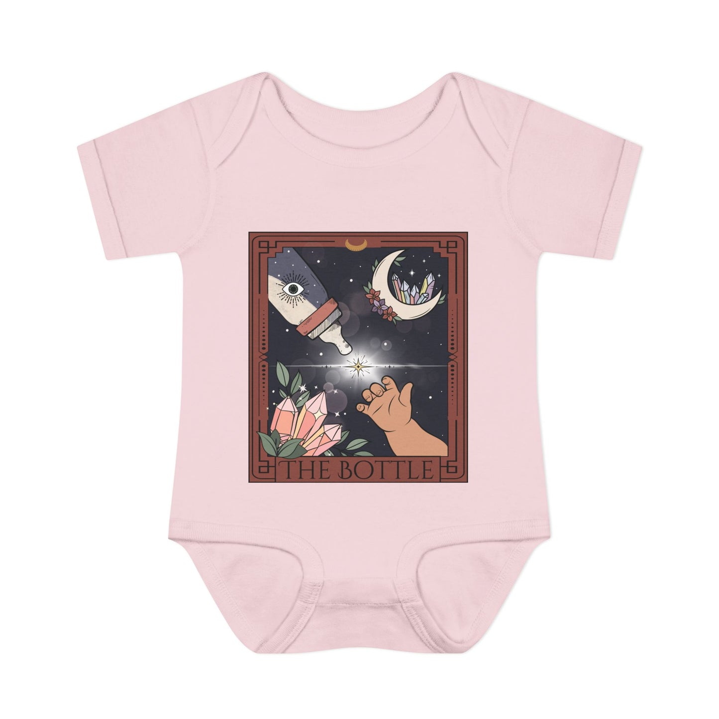 The Bottle Tarot Card Bodysuit, Witchy Baby Bodysuit, Breastfeeding Tarot Bodysuit, Baby Bottle Bodysuit for Goth Baby