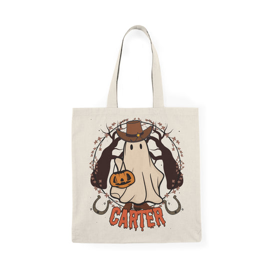 Personalized Halloween Treat Bag - Cowboy Ghost