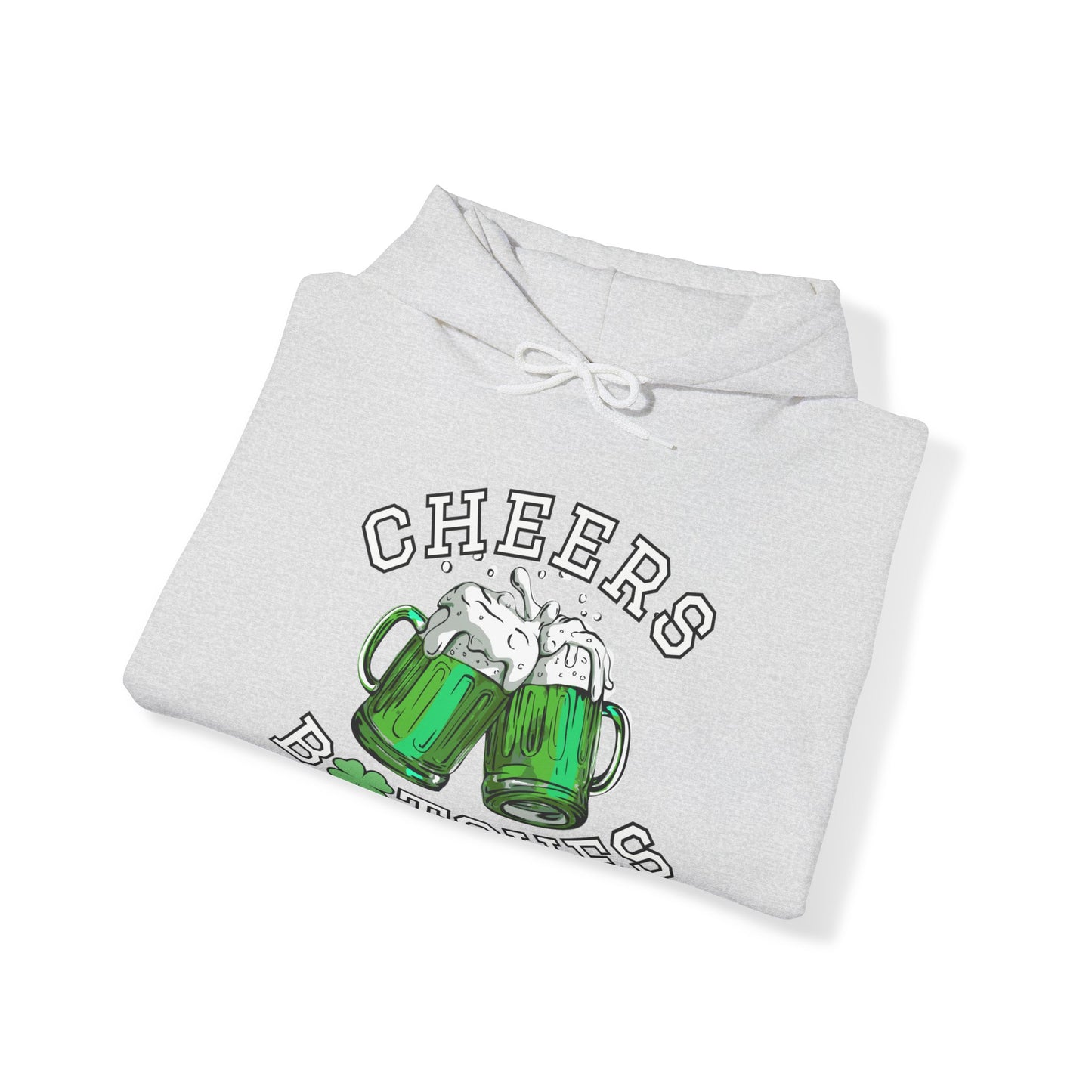 "Cheers B*tches" - HeavyBlend Unisex Hooded Sweatshirt - St. Patrick's Day Sweatshirt