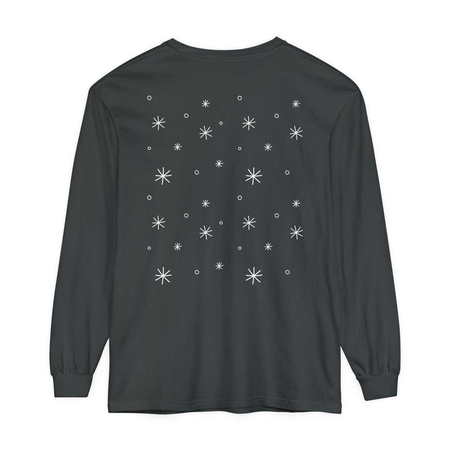 "Let It Snow" Long Sleeve Snowflakes T-Shirt - Comfort Colors