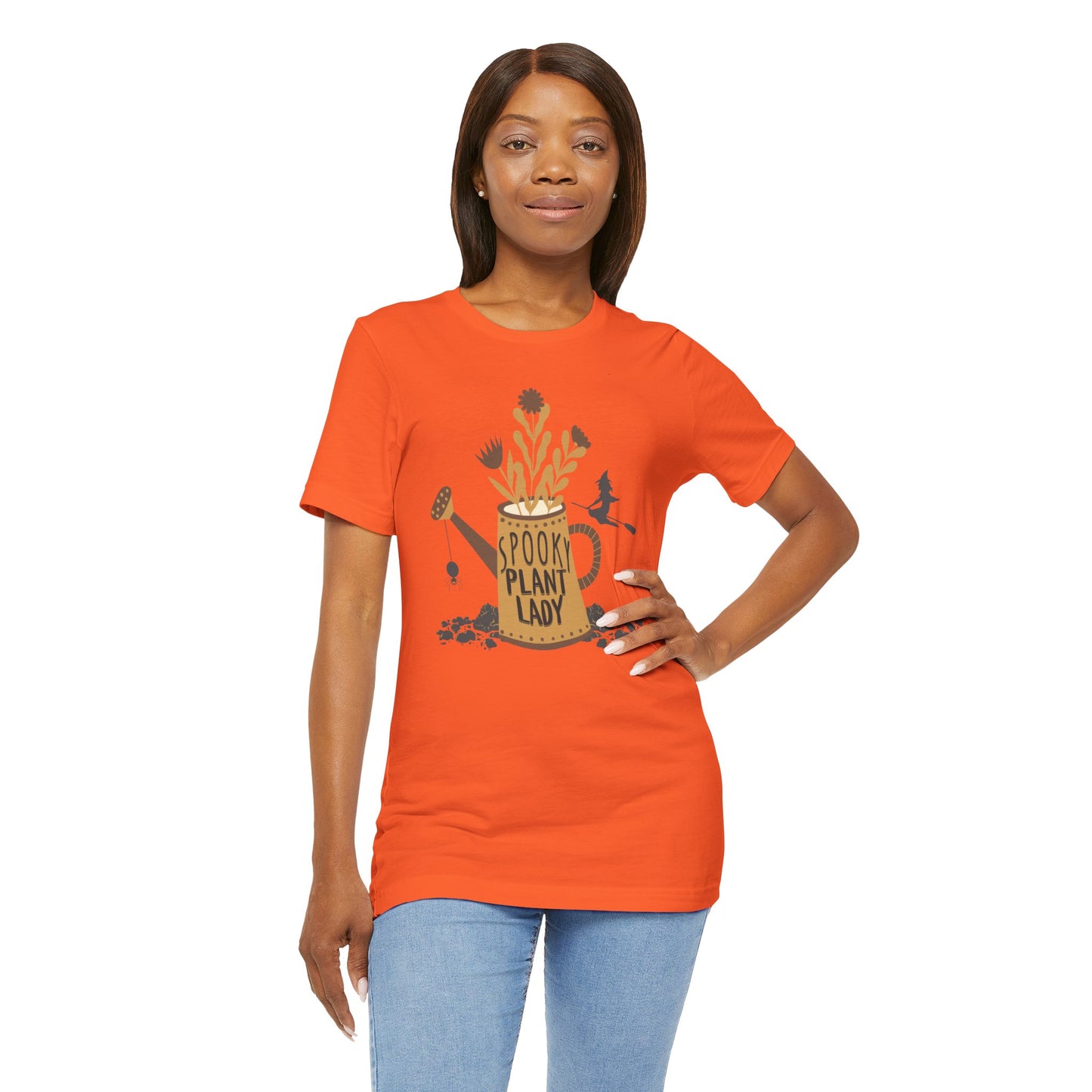 Adult "Spooky Plant Lady" - Plant Lover Unisex Jersey Short Sleeve Tee