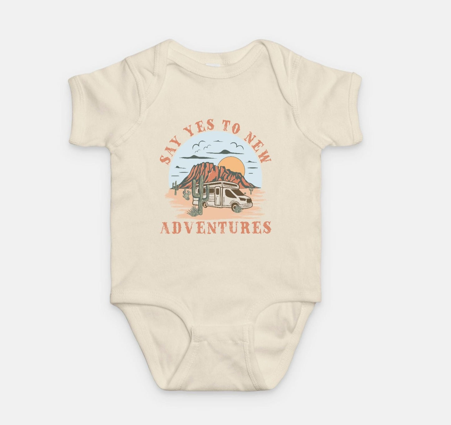 Say Yes to New Adventures | Baby Bodysuit | Retro Western Baby