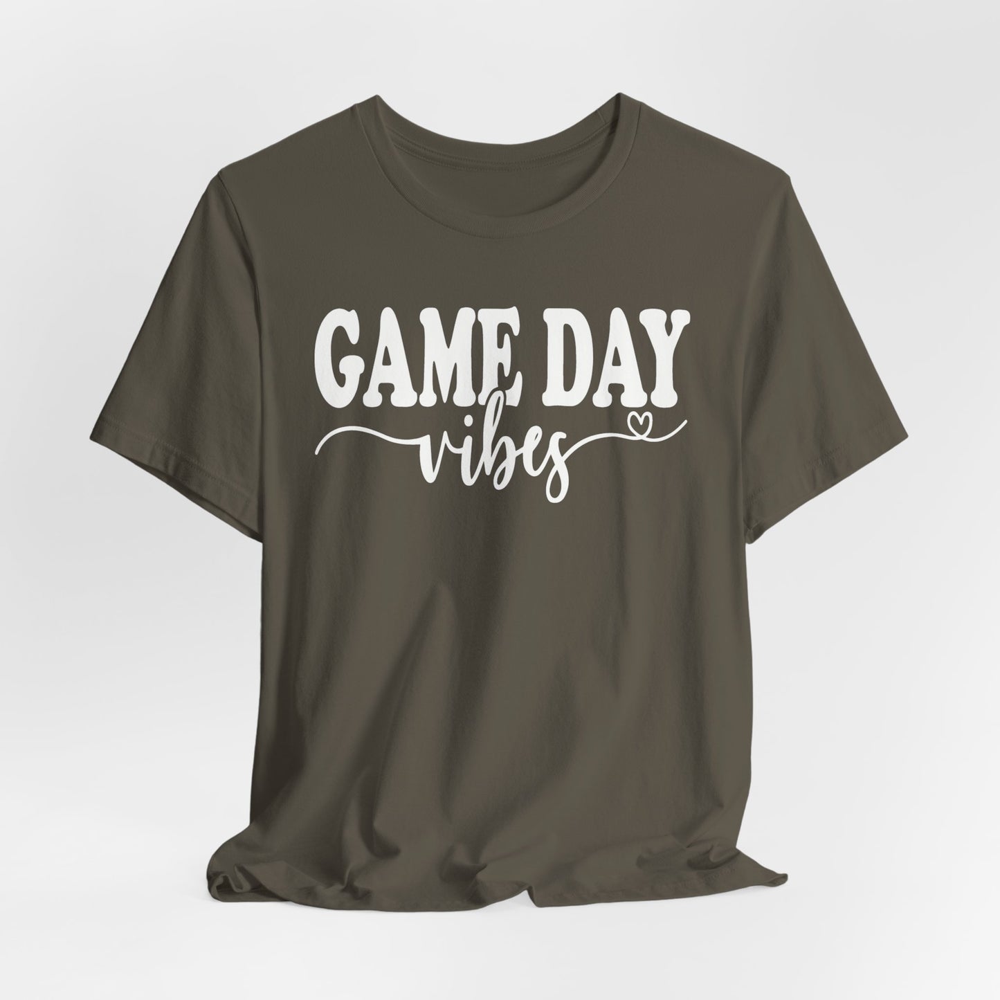 Game Day Vibes and Love - Unisex Jersey Lightweight Tee