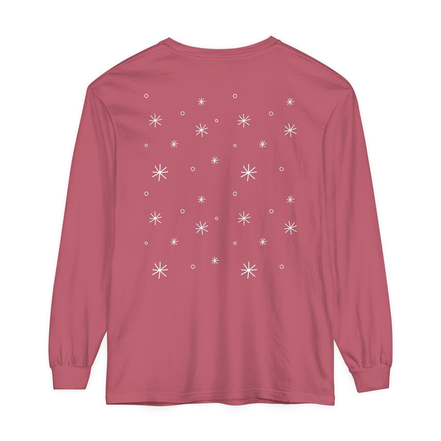 "Let It Snow" Long Sleeve Snowflakes T-Shirt - Comfort Colors