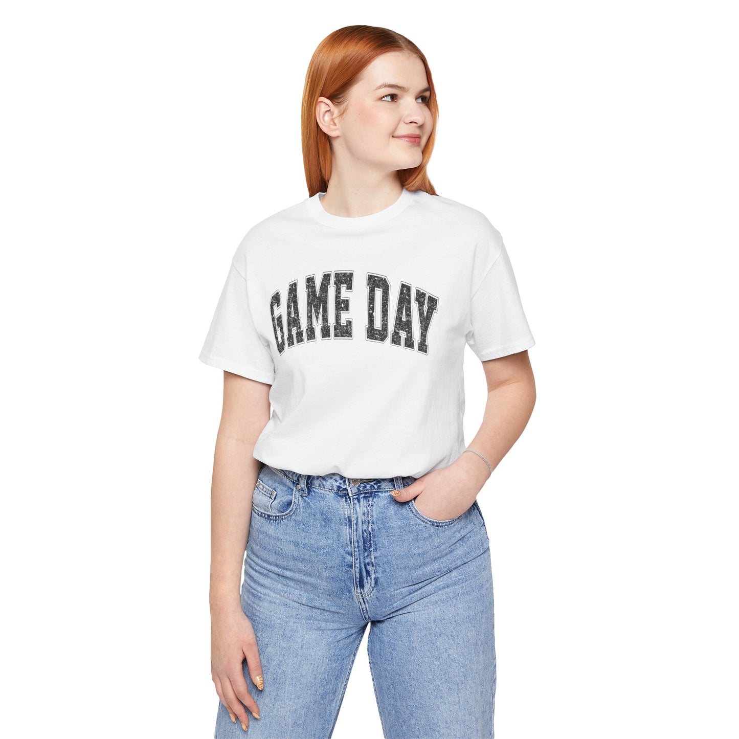 Game Day - Collegiate Font - Unisex Jersey Lightweight Tee