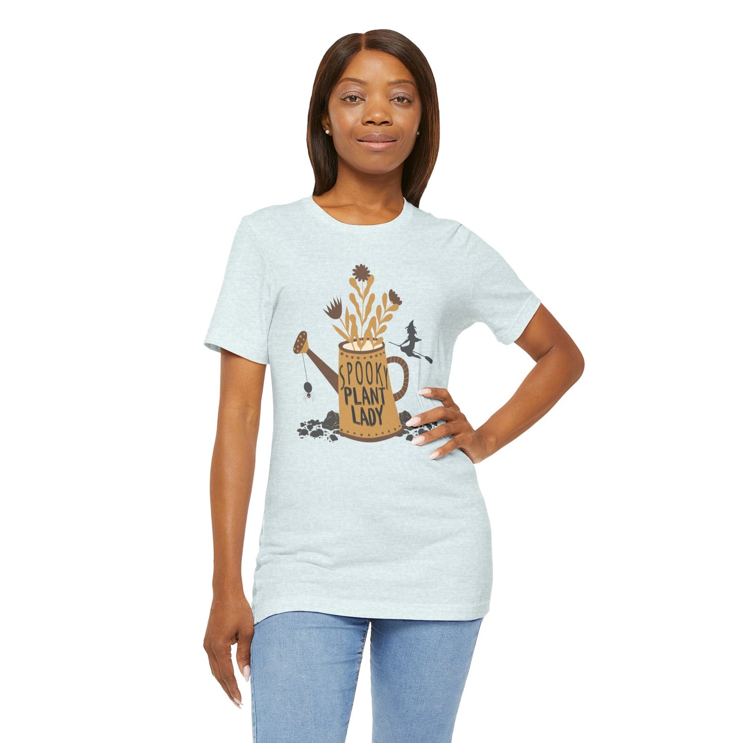 Adult "Spooky Plant Lady" - Plant Lover Unisex Jersey Short Sleeve Tee