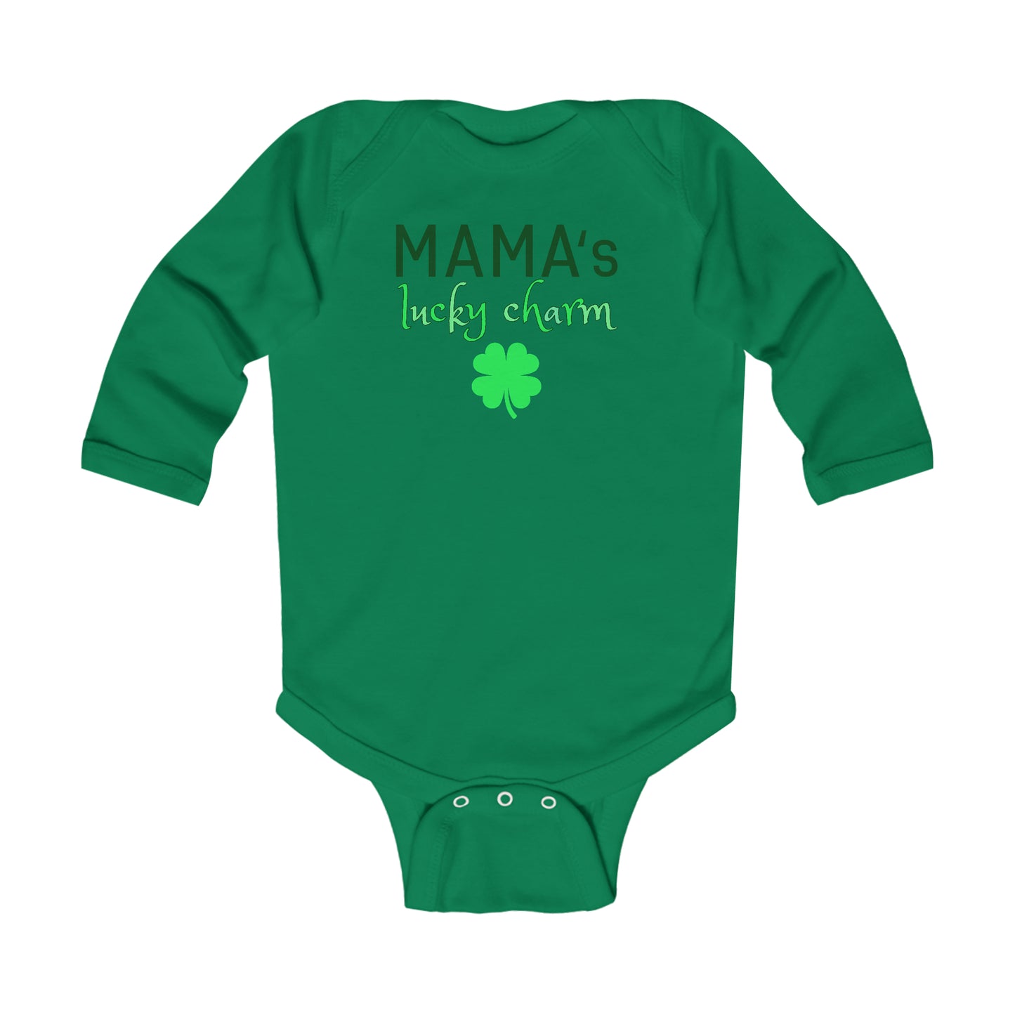 Mama's Lucky Charm | St. Patricks Mom and Me set | Infant Long Sleeve Bodysuit