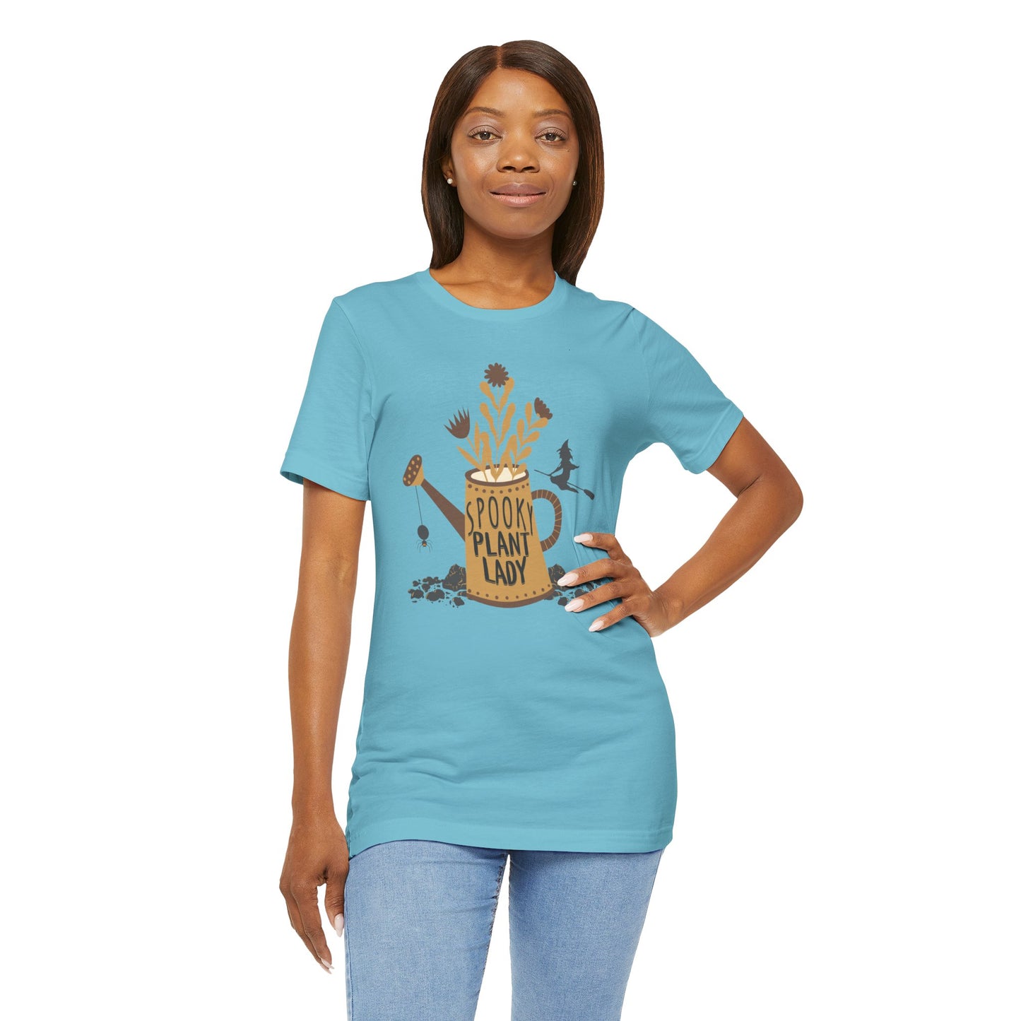 Adult "Spooky Plant Lady" - Plant Lover Unisex Jersey Short Sleeve Tee