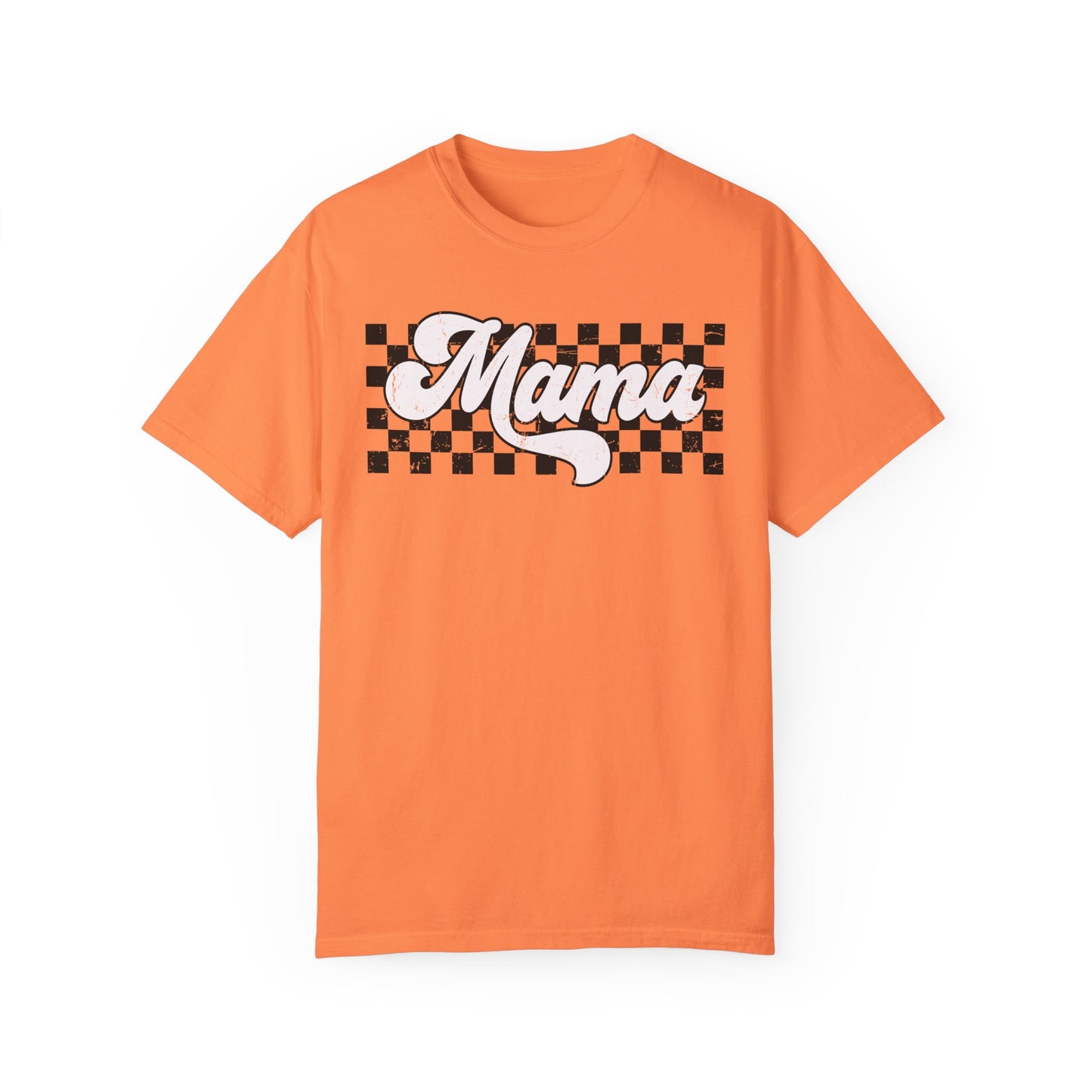 MAMA | Racer Checkered Print | Comfort Colors T-Shirt