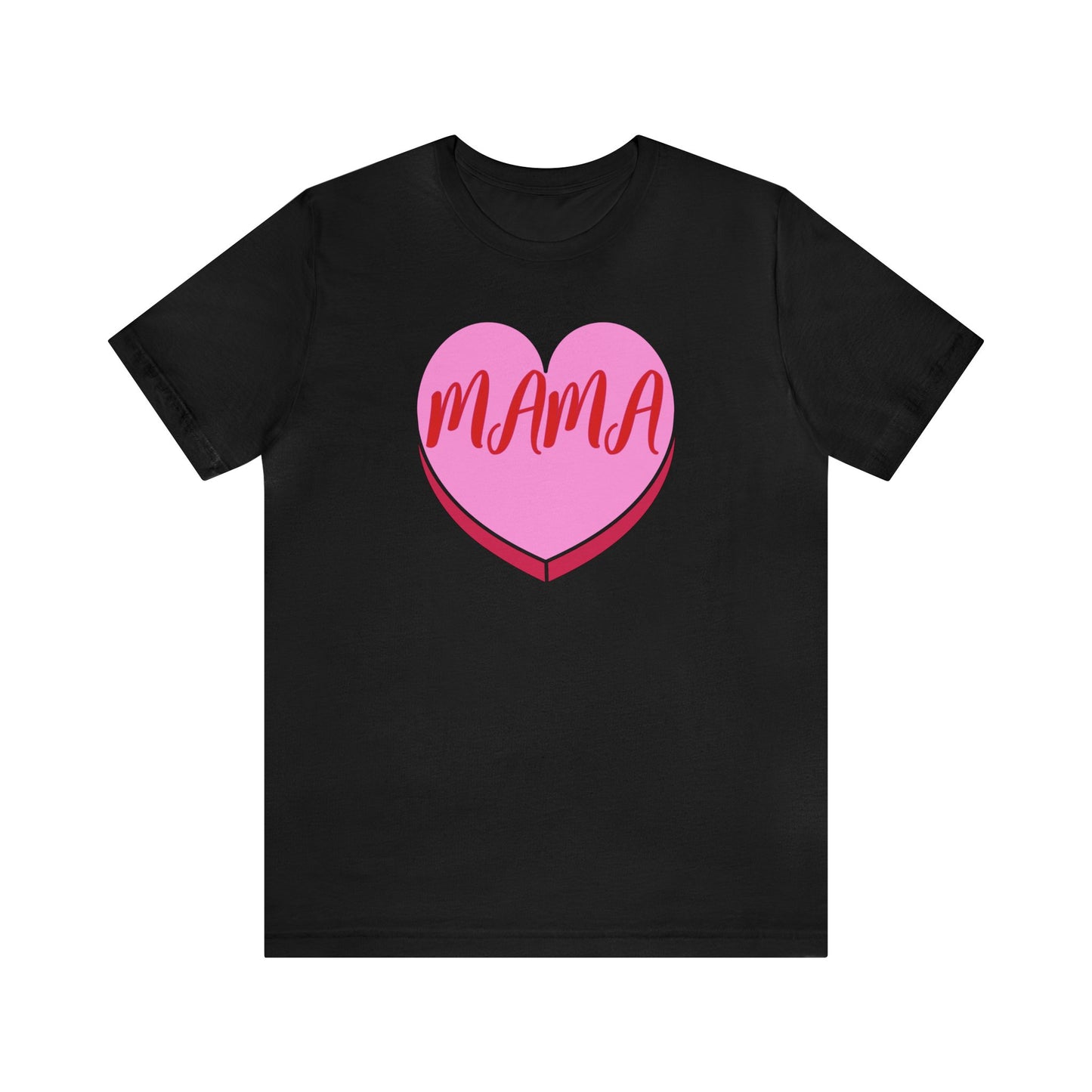 "MAMA" Valentine's Heart Shirt | Mama's Boy Valentine's Set | Unisex Jersey Short Sleeve Tee