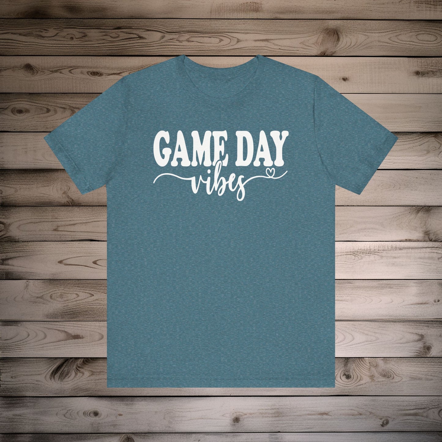 Game Day Vibes and Love - Unisex Jersey Lightweight Tee