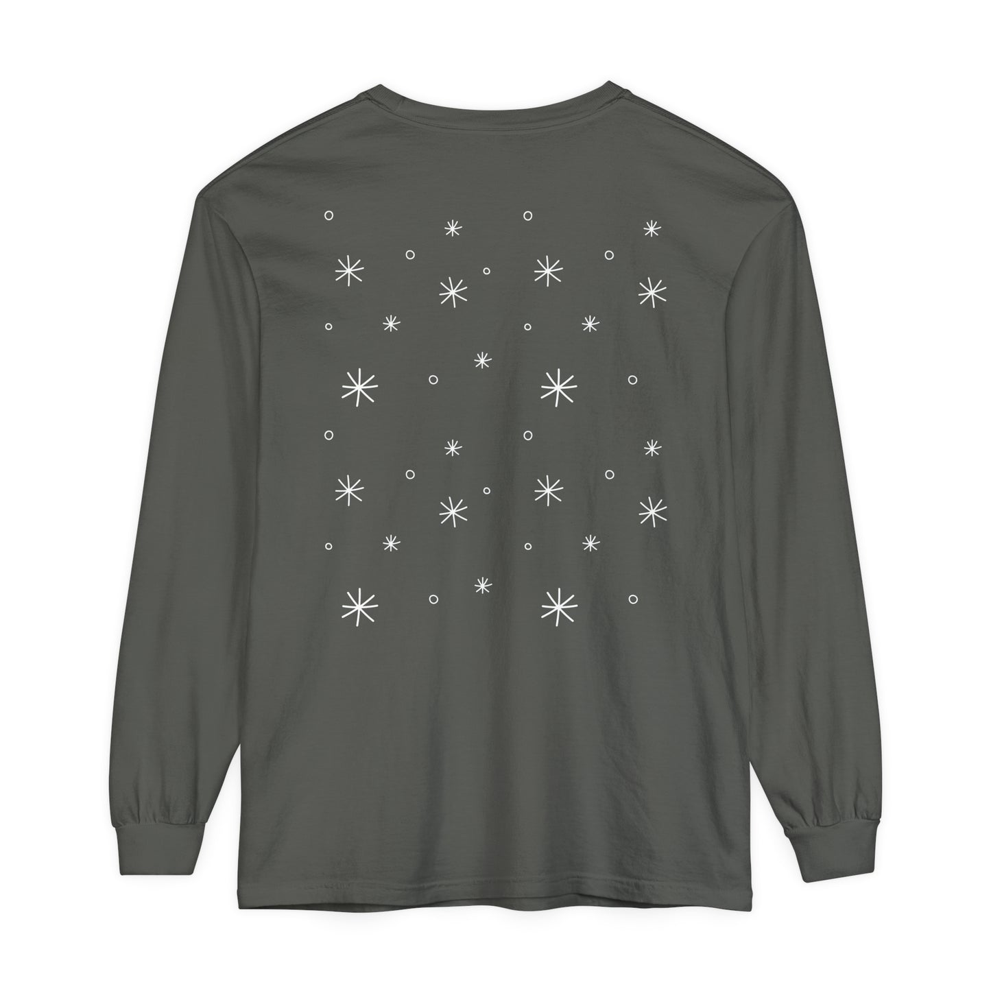 "Let It Snow" Long Sleeve Snowflakes T-Shirt - Comfort Colors