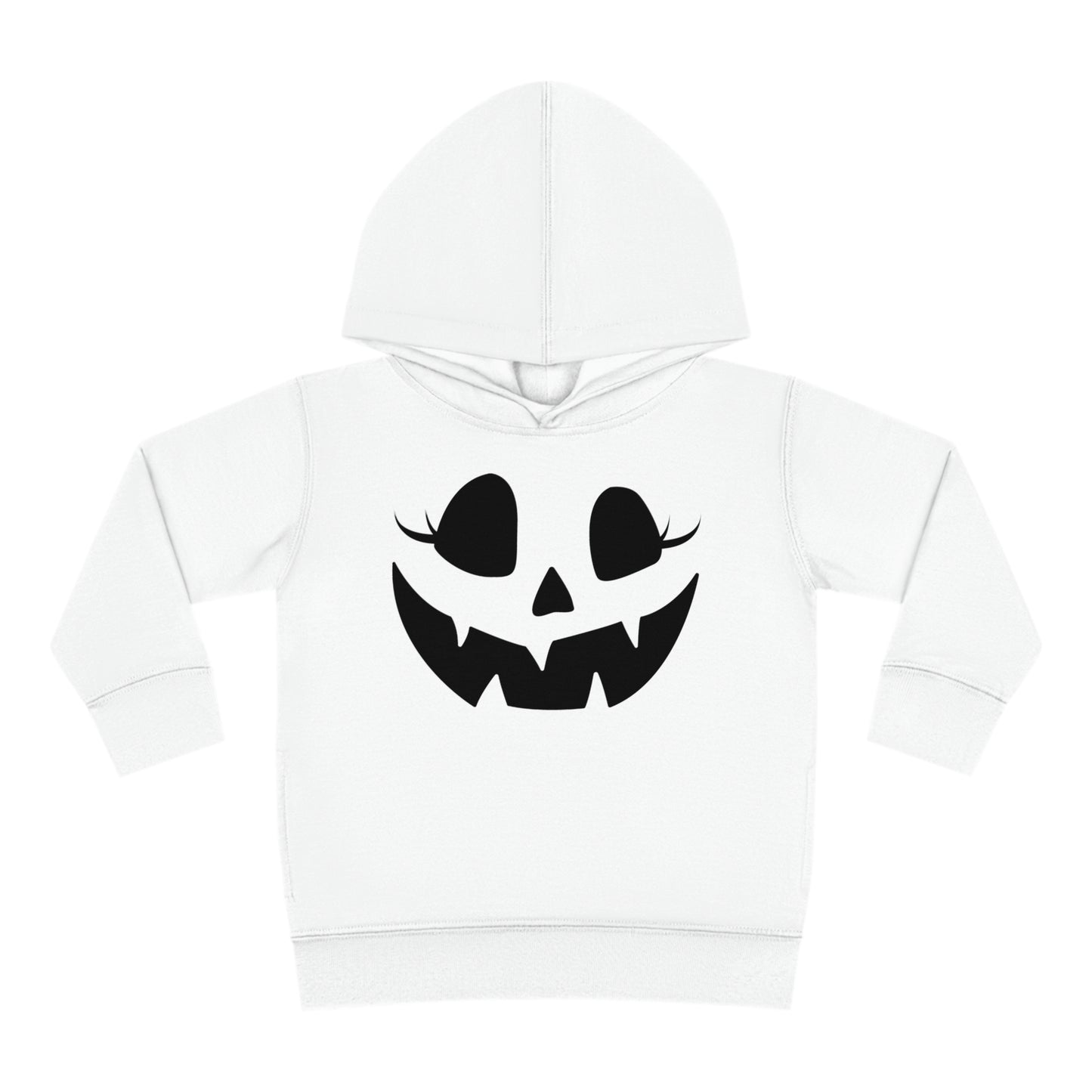 Girly Pumpkin | Toddler Pullover Fleece Hoodie for Halloween