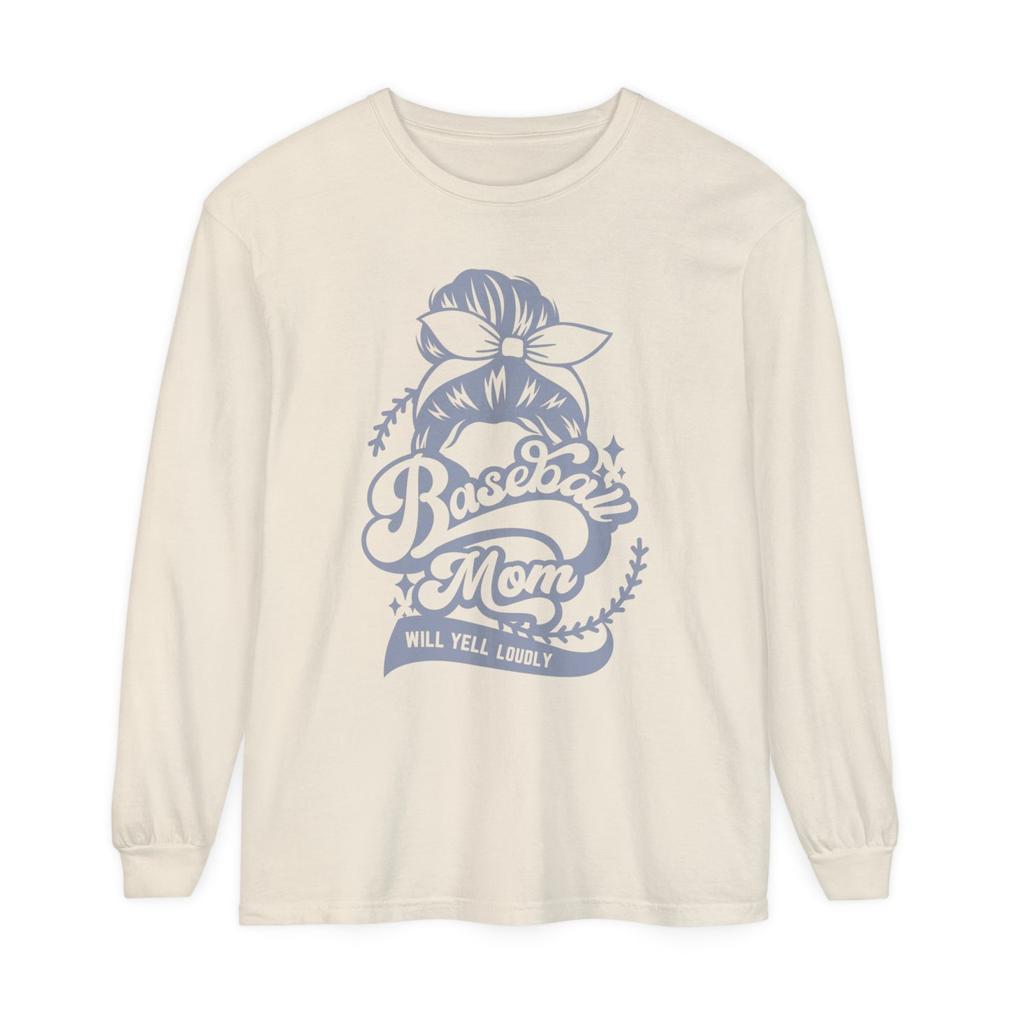 Baseball Mom | Comfort Colors Long Sleeve T-Shirt for Baseball Parent