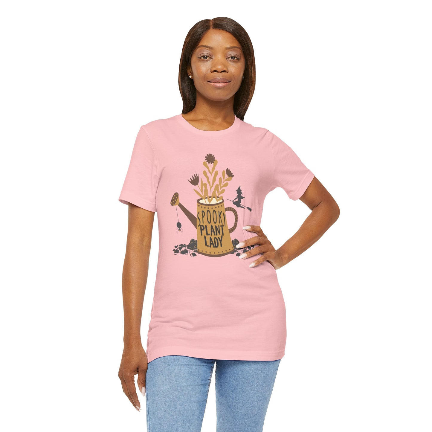 Adult "Spooky Plant Lady" - Plant Lover Unisex Jersey Short Sleeve Tee