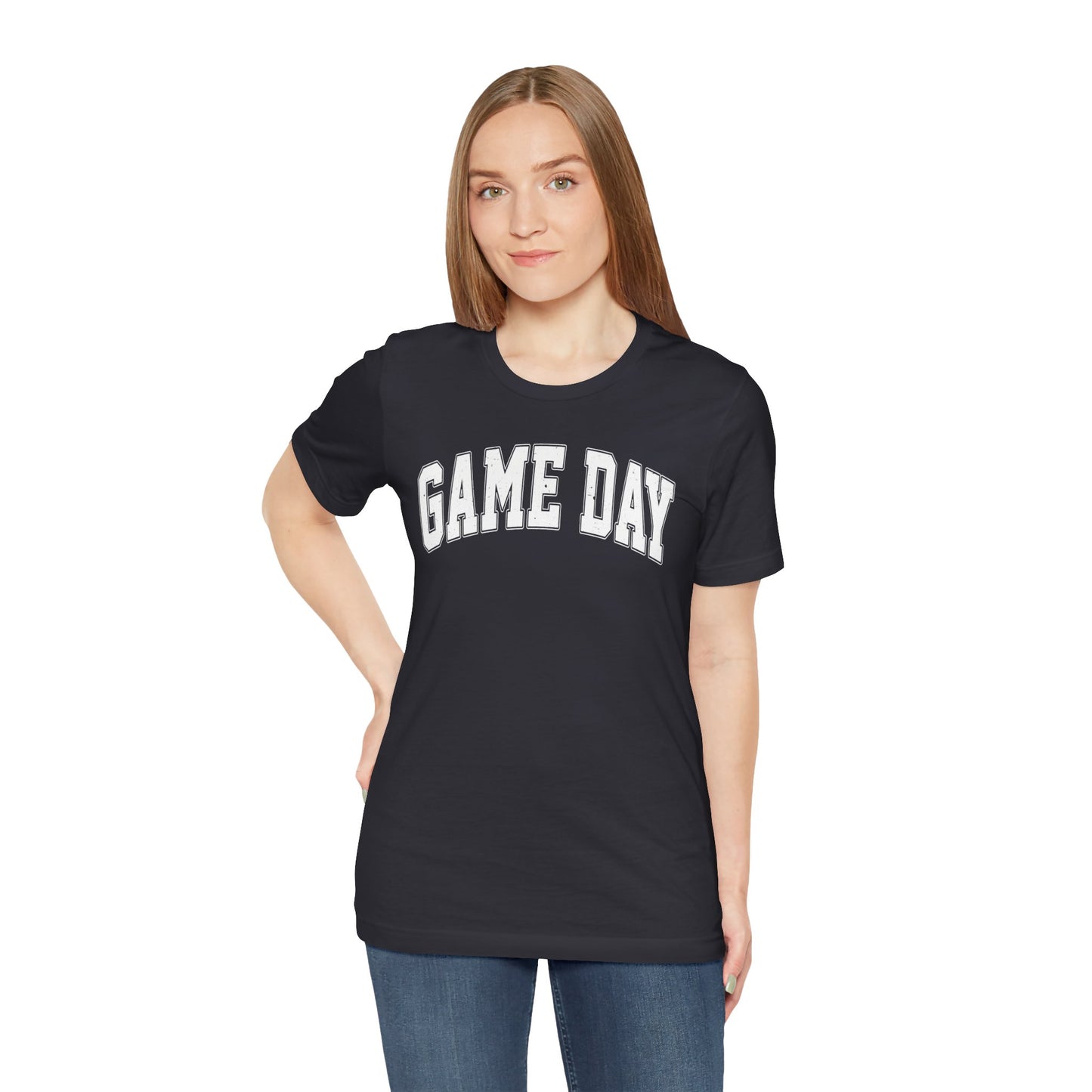 Game Day - Collegiate Font - Unisex Jersey Lightweight Tee