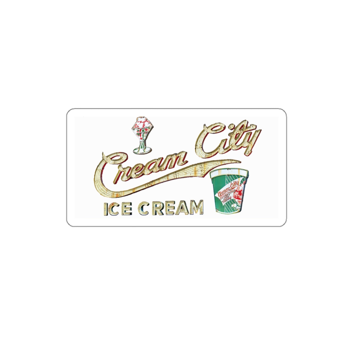 Copy of Justin - Cream City - Kiss-Cut Stickers- remade WHITE background