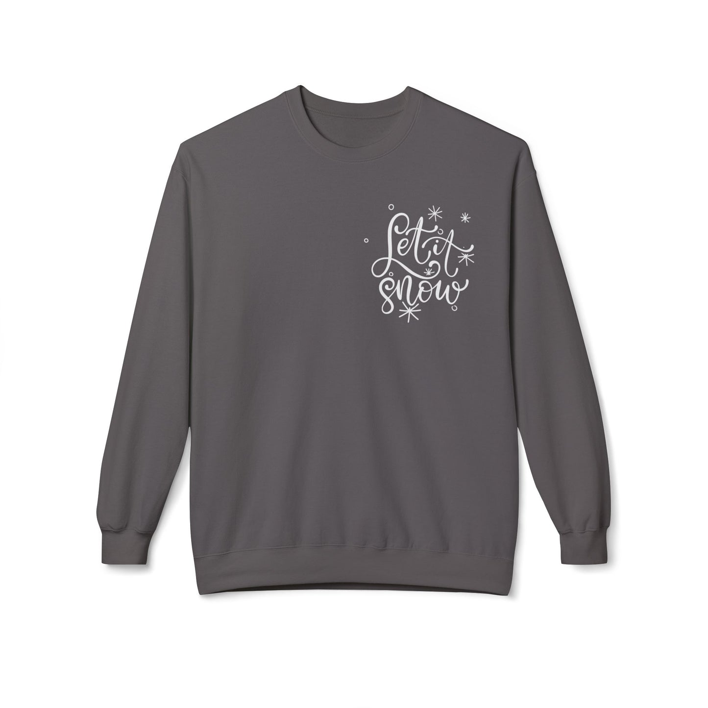 Cozy 'Let It Snow' Fleece Crewneck Sweatshirt