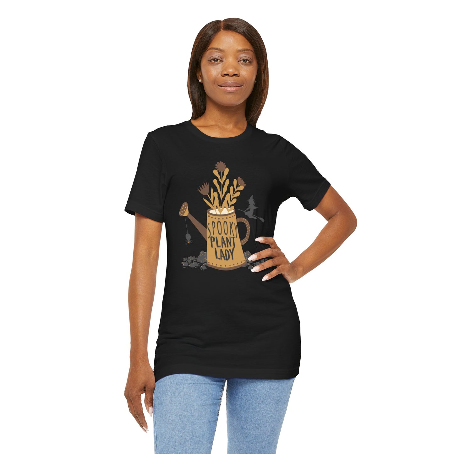 Adult "Spooky Plant Lady" - Plant Lover Unisex Jersey Short Sleeve Tee