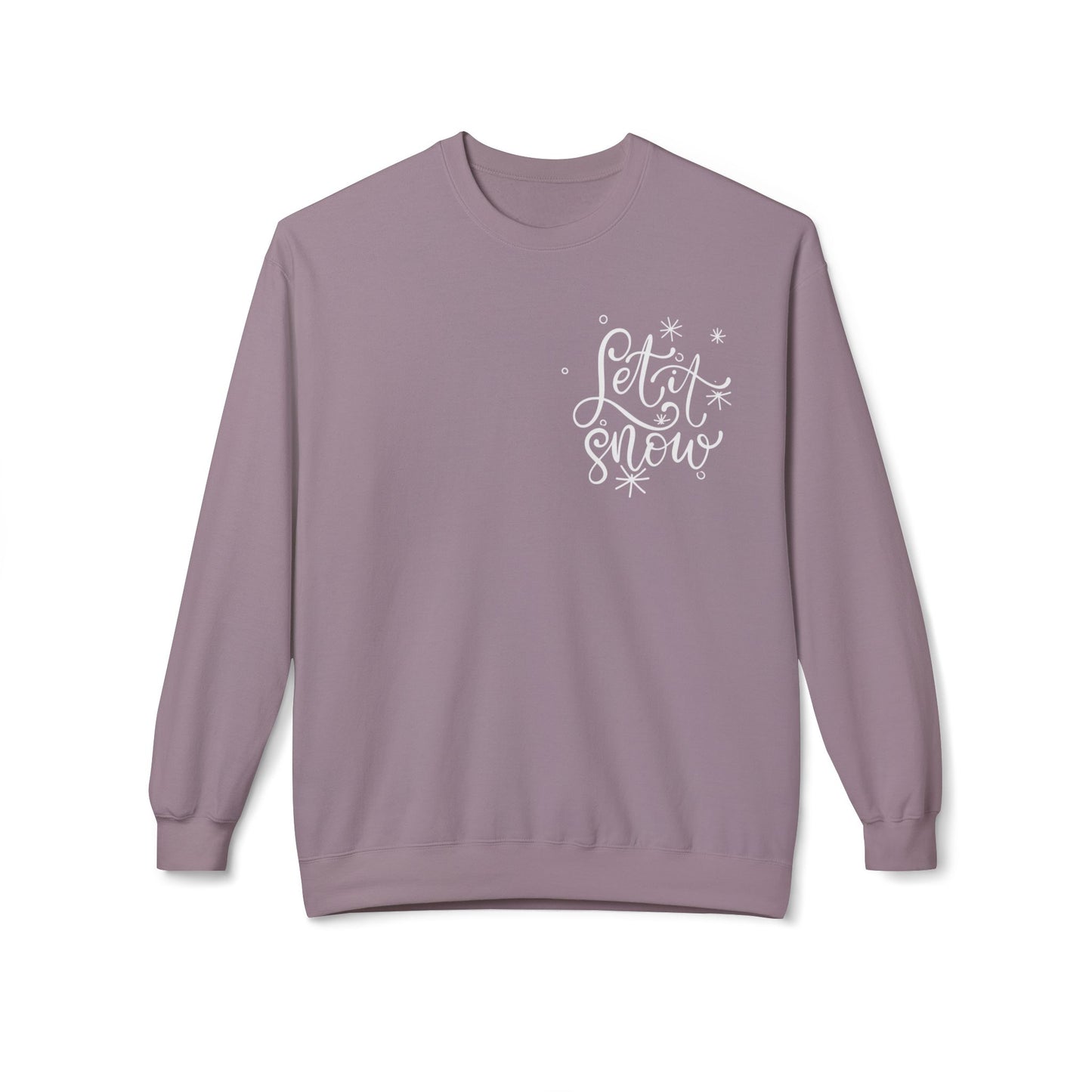 Cozy 'Let It Snow' Fleece Crewneck Sweatshirt