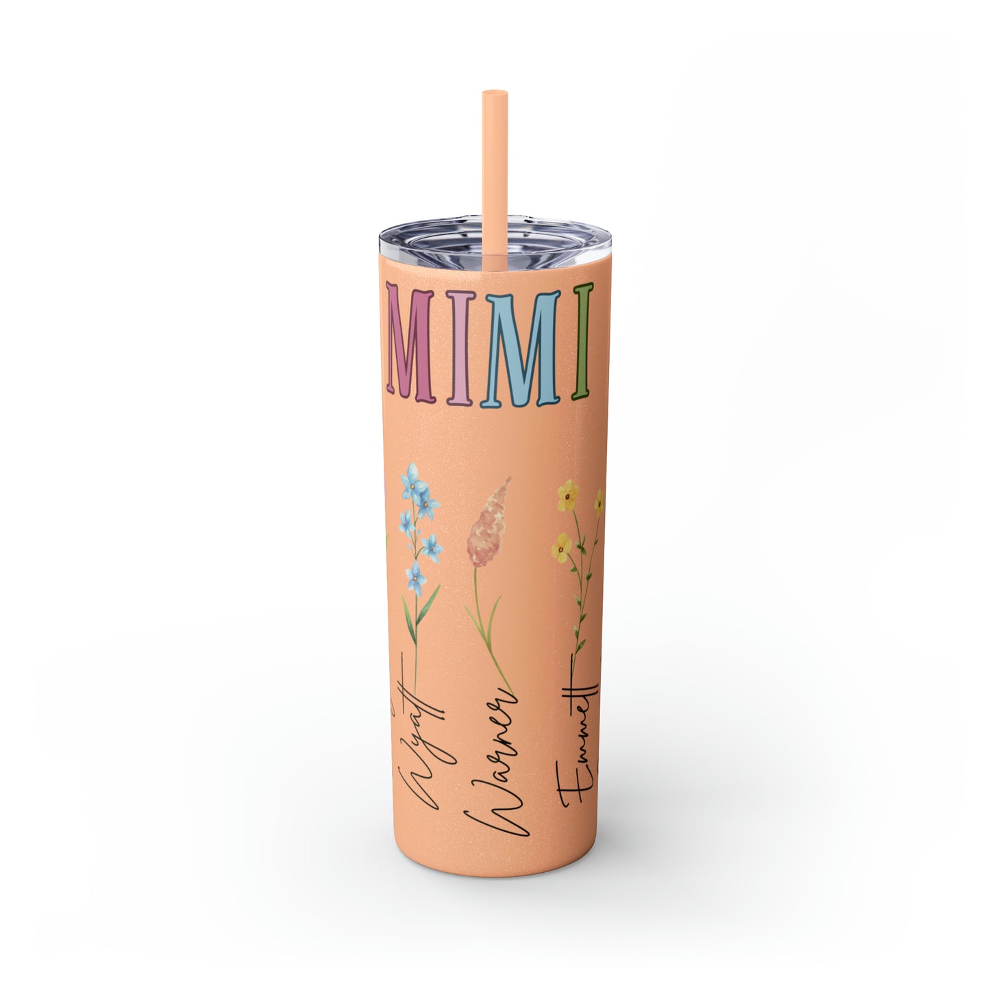 Customized Tumbler for Grandparent | Grandchildren Skinny Tumbler with Straw, 20oz