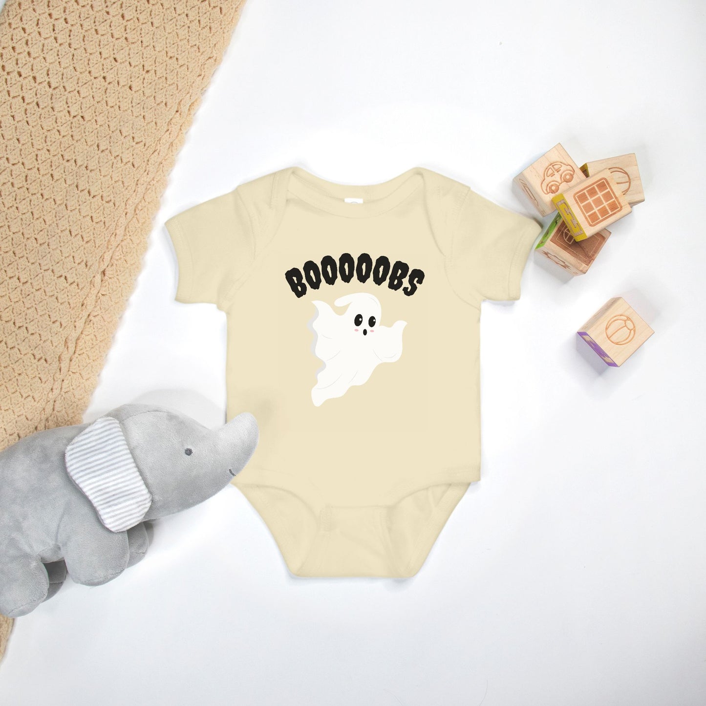 BOOBS Funny Breastfeeding Shirt for Newborn - Halloween Bodysuit for Baby