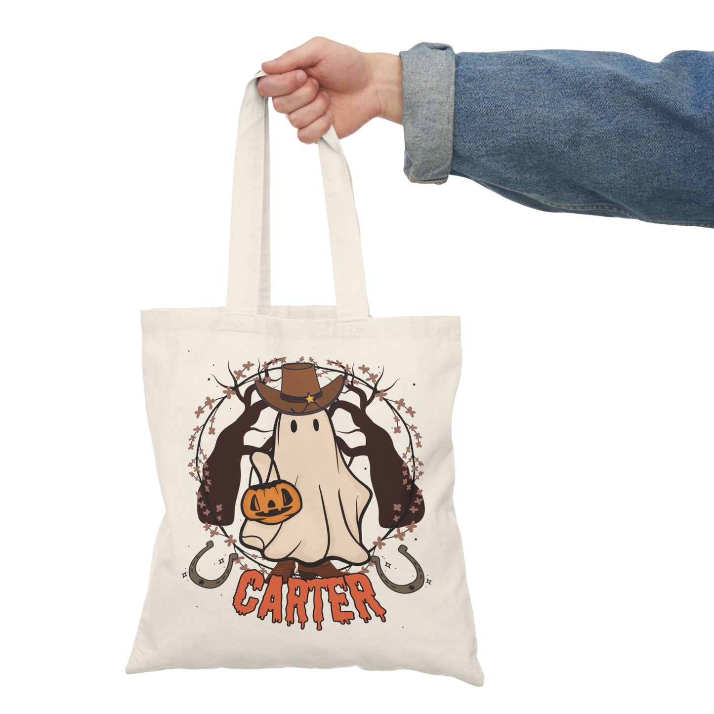 Personalized Halloween Treat Bag - Cowboy Ghost