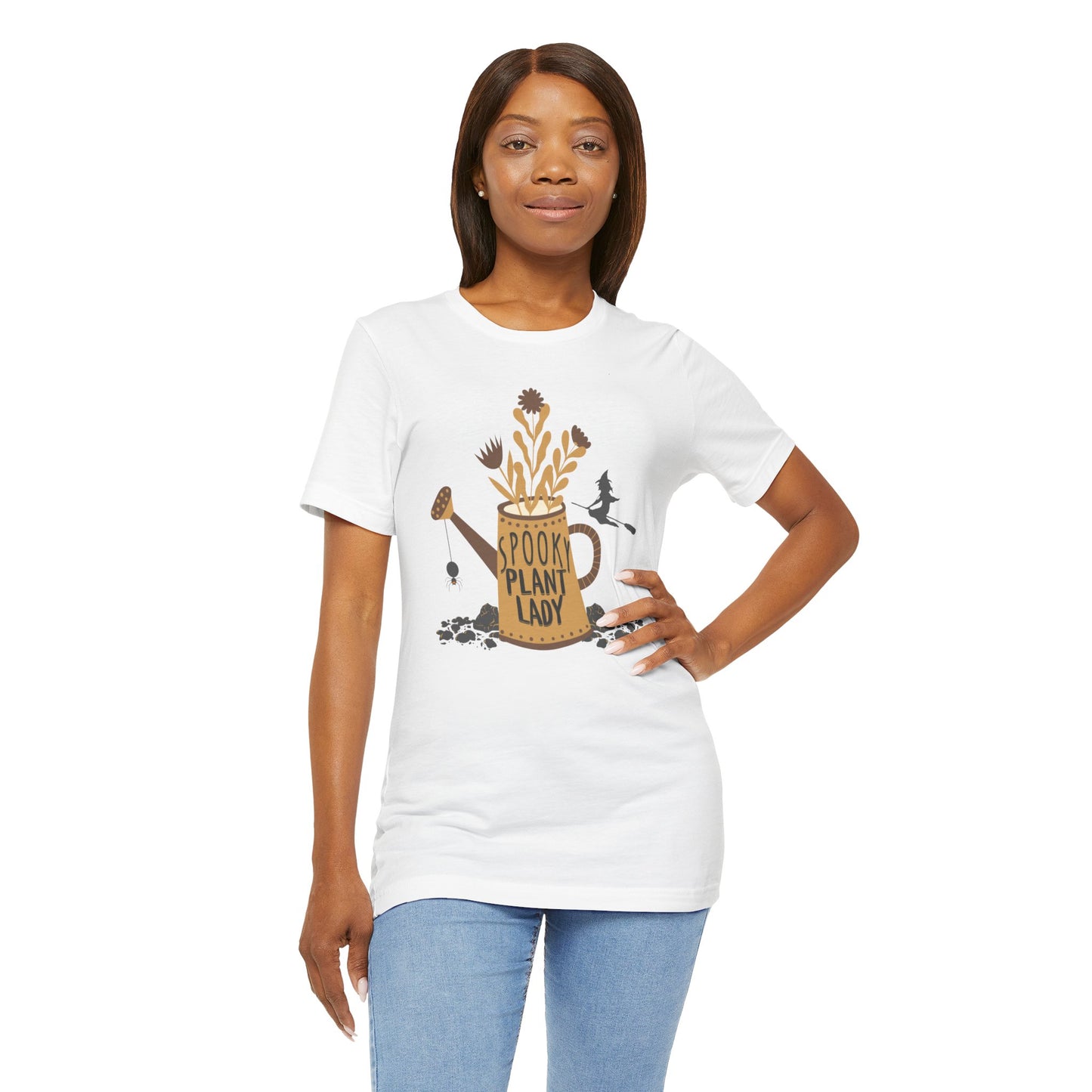 Adult "Spooky Plant Lady" - Plant Lover Unisex Jersey Short Sleeve Tee