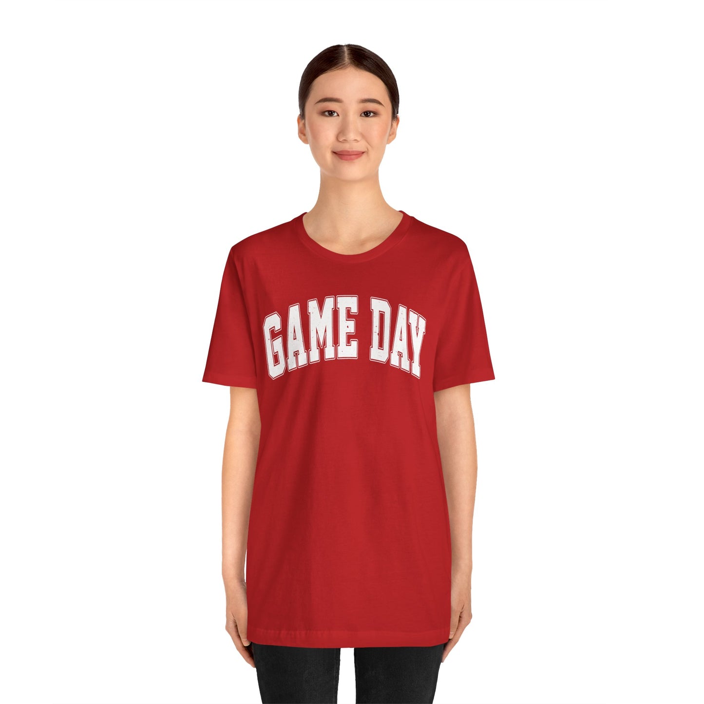 Game Day - Collegiate Font - Unisex Jersey Lightweight Tee