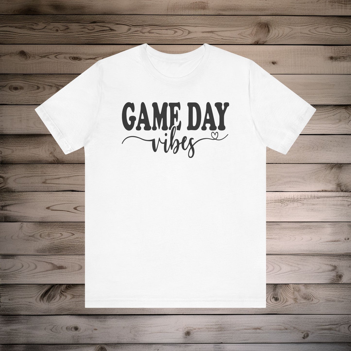 Game Day Vibes and Love - Unisex Jersey Lightweight Tee