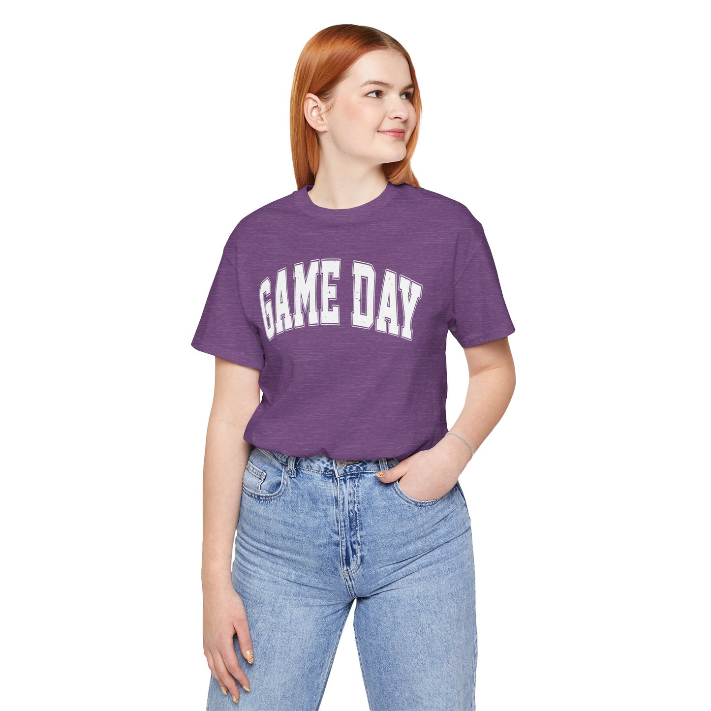 Game Day - Collegiate Font - Unisex Jersey Lightweight Tee