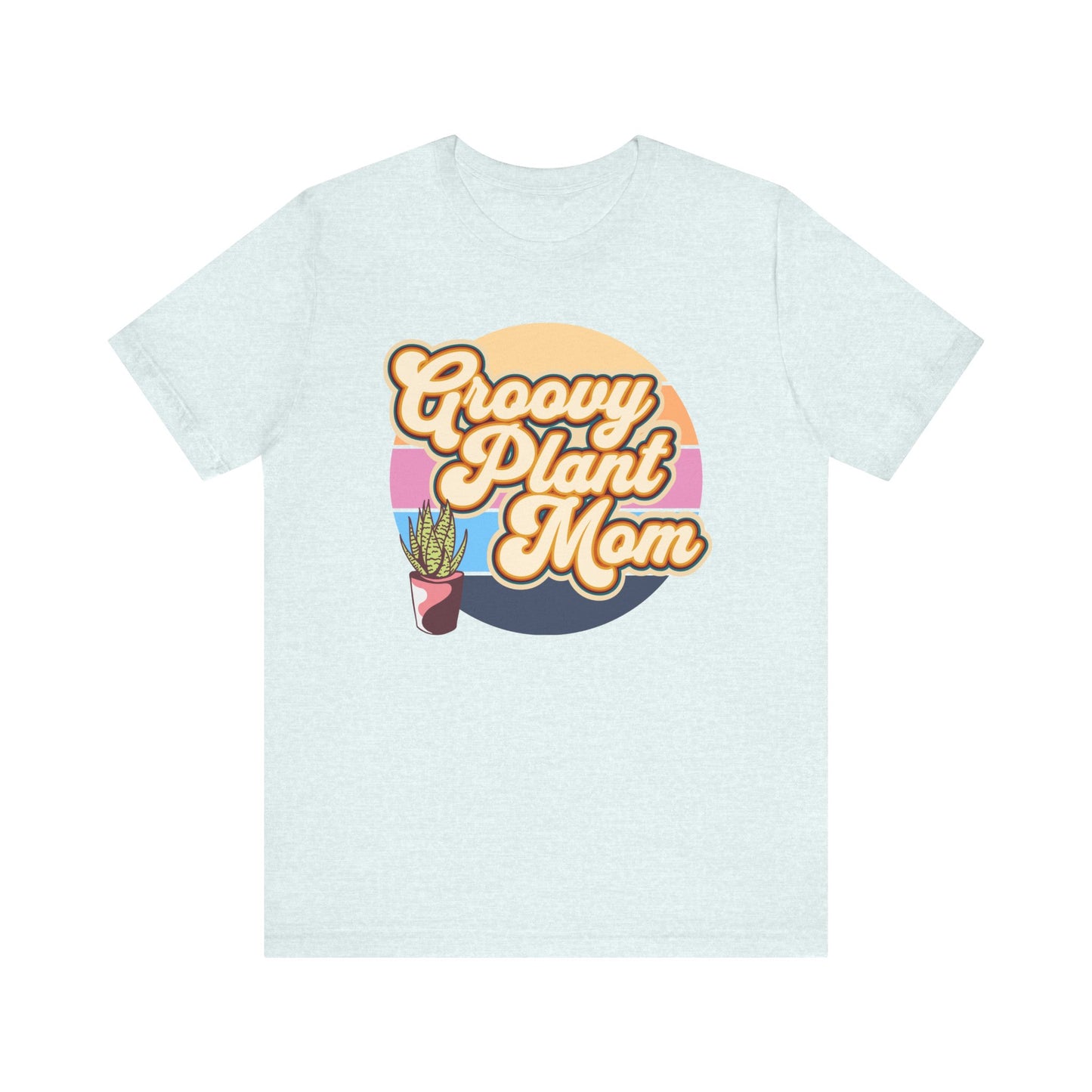 Adult "Groovy Plant Mom" Plant-Lover Unisex Jersey Short Sleeve Tee