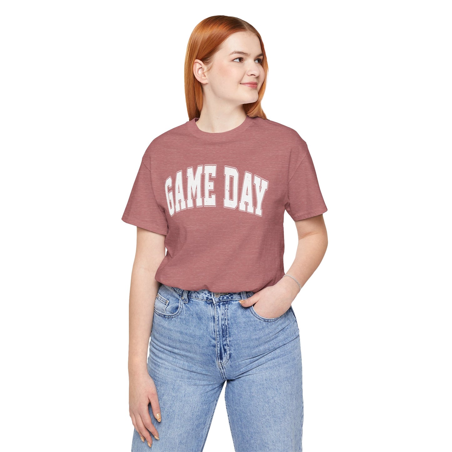 Game Day - Collegiate Font - Unisex Jersey Lightweight Tee