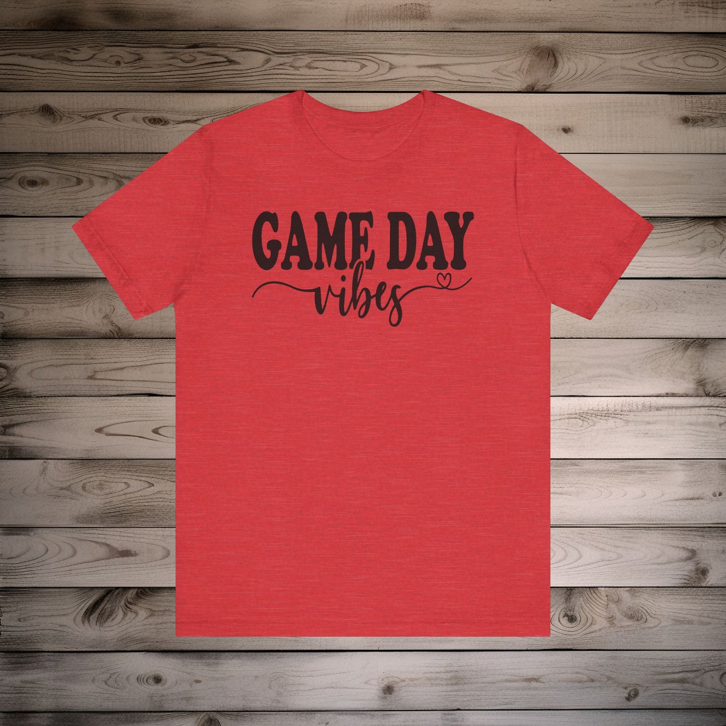 Game Day Vibes and Love - Unisex Jersey Lightweight Tee