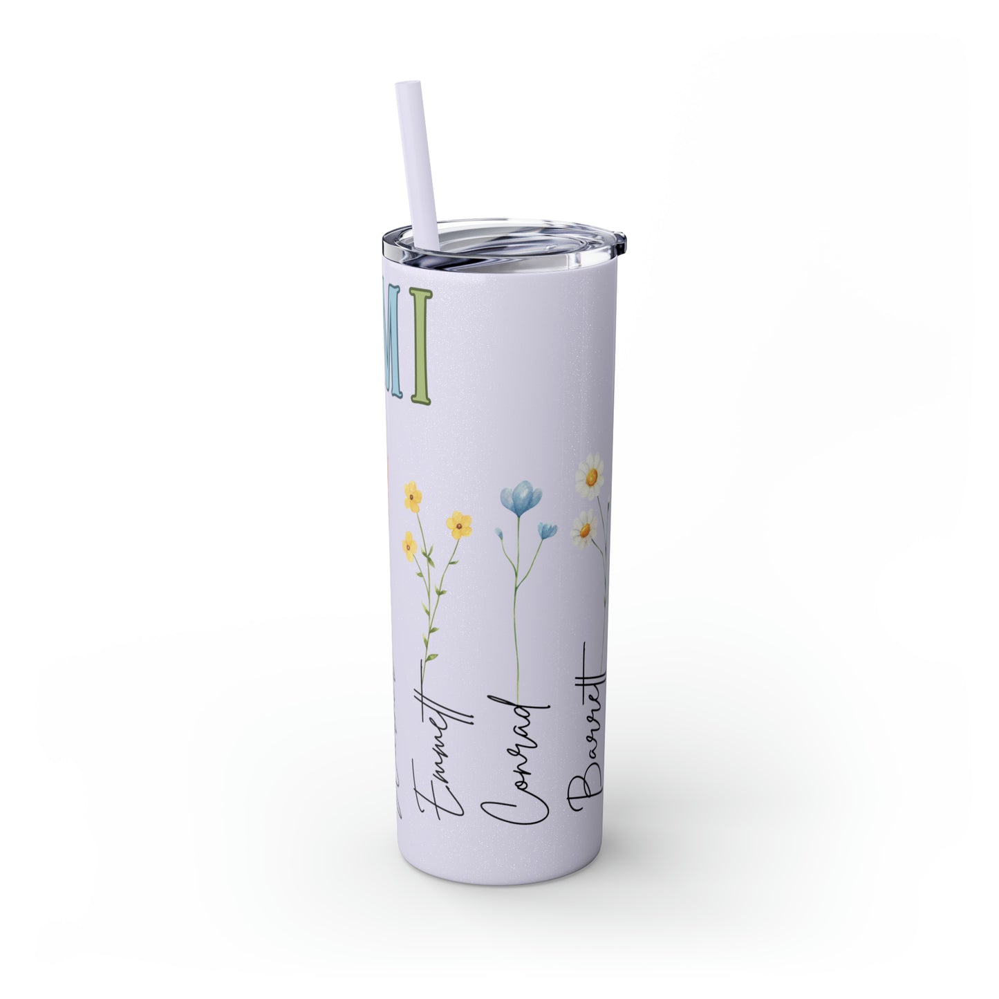 Customized Tumbler for Grandparent | Grandchildren Skinny Tumbler with Straw, 20oz