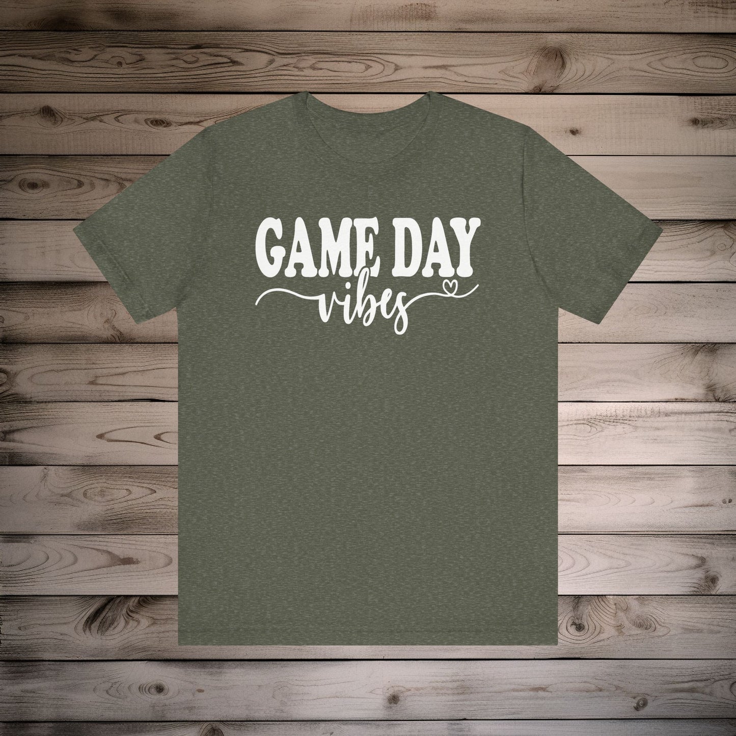 Game Day Vibes and Love - Unisex Jersey Lightweight Tee