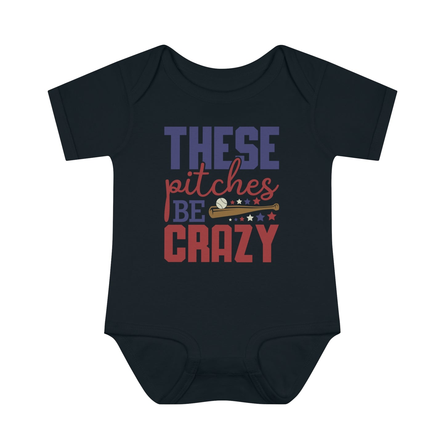 These Pitches Be Crazy Bodysuit | Baseball Baby Outfit