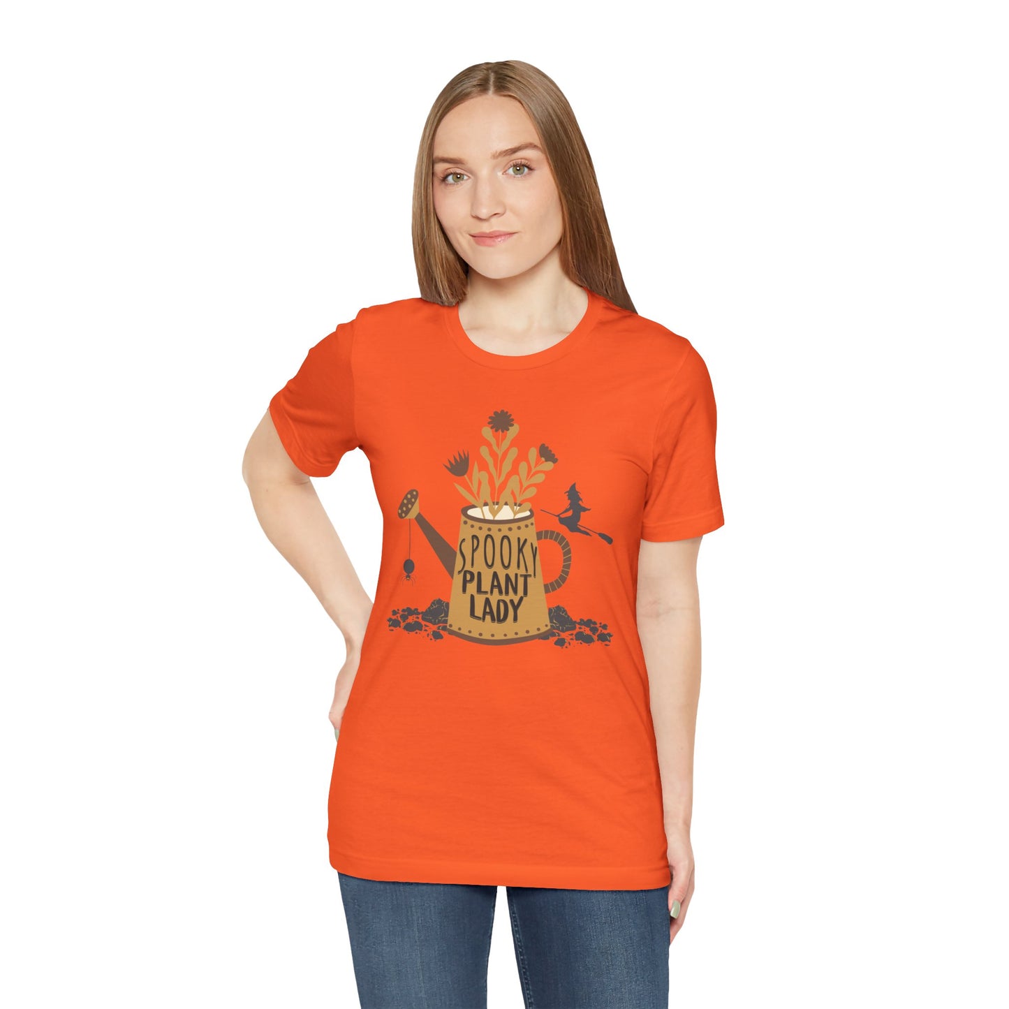 Adult "Spooky Plant Lady" - Plant Lover Unisex Jersey Short Sleeve Tee