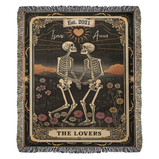 The Lovers | Personalized | Tarot Woven Blanket