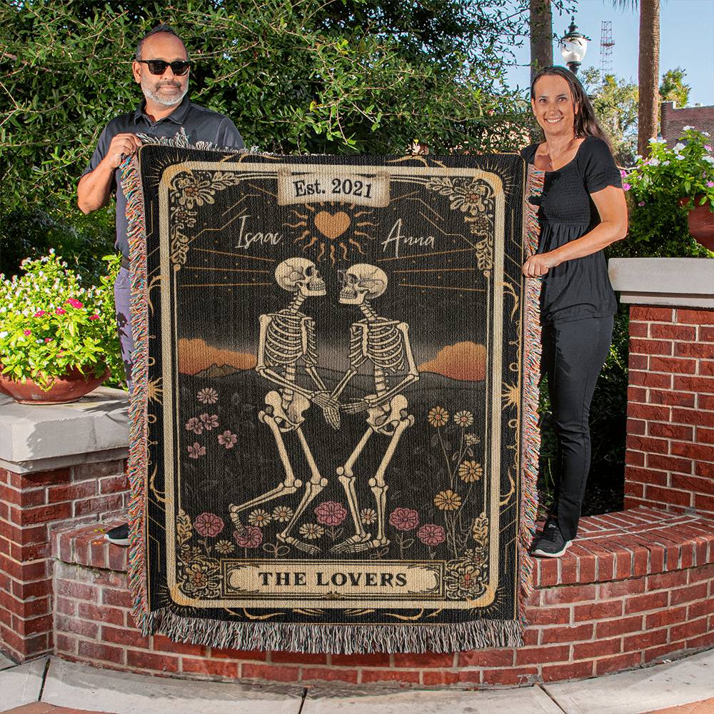 The Lovers | Personalized | Tarot Woven Blanket