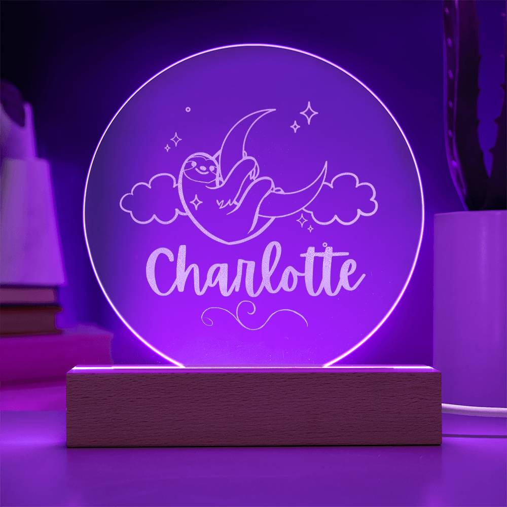 Sleepy Sloth | Customized Name Nightlight