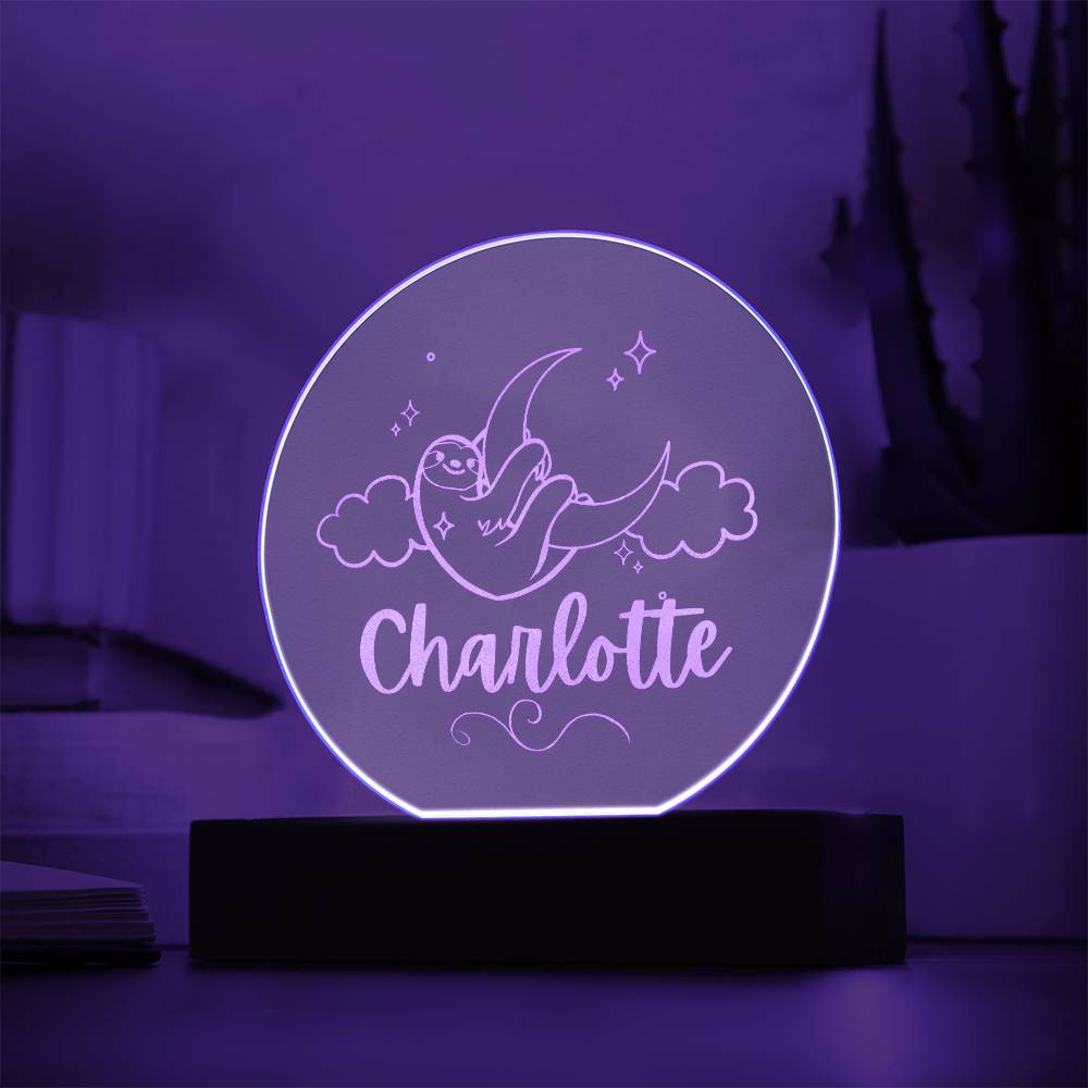 Sleepy Sloth | Customized Name Nightlight