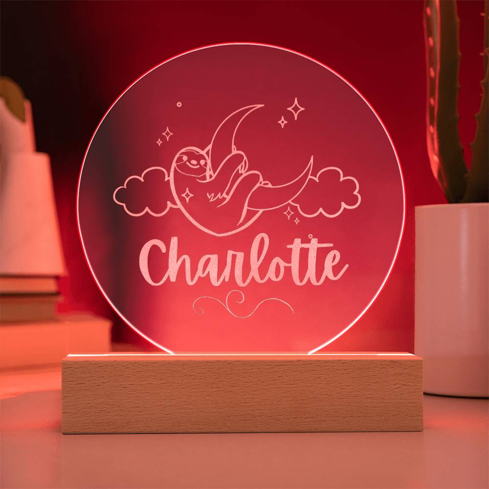 Sleepy Sloth | Customized Name Nightlight