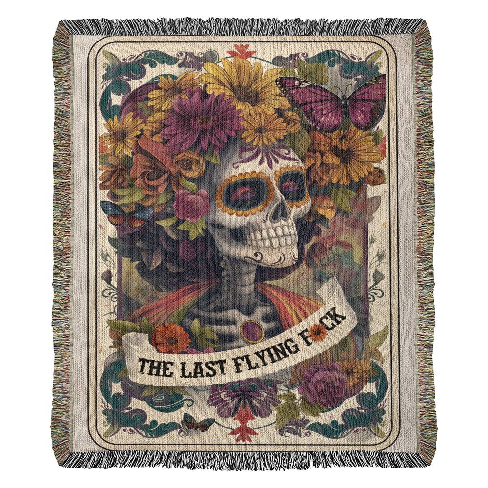 The Last Flying F*ck | Woven Blanket for Fall, Halloween