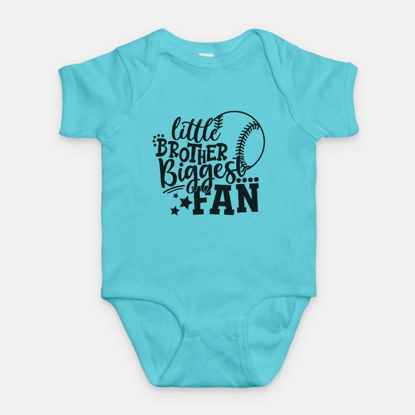 Little Brother Biggest Fan | Baseball Bodysuit for Baby Boy