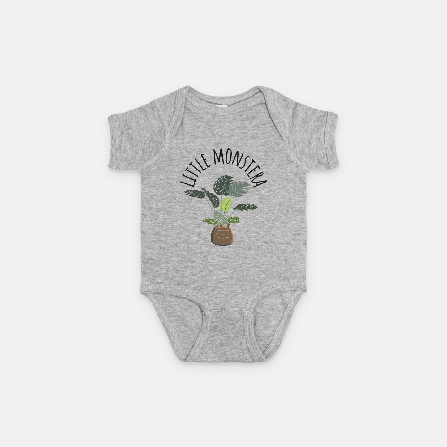 Little Monstera Bodysuit - Funny Plant Baby - Baby Monstera Shirt