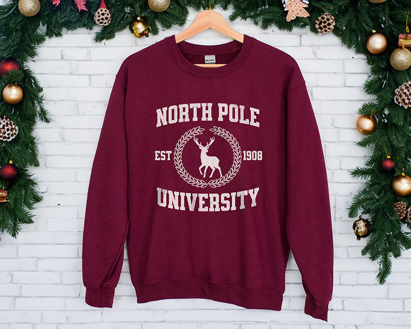 Adult "North Pole University" Sweatshirt