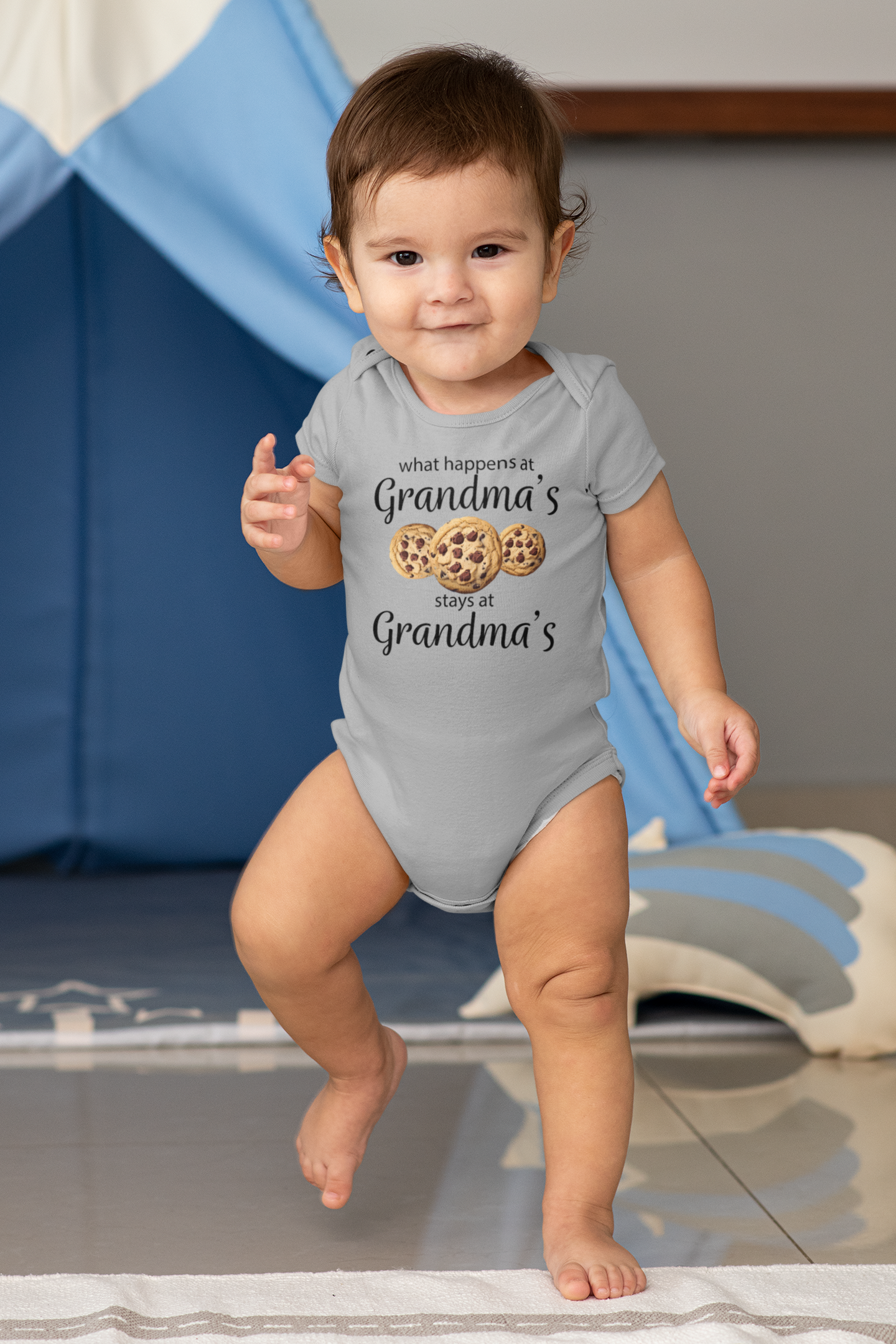 "What Happens At Grandma's" Onesie